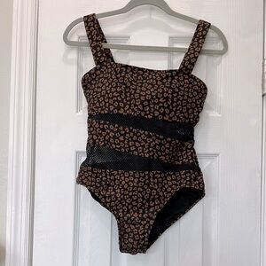 Leopard Print One-Piece Swimsuit
